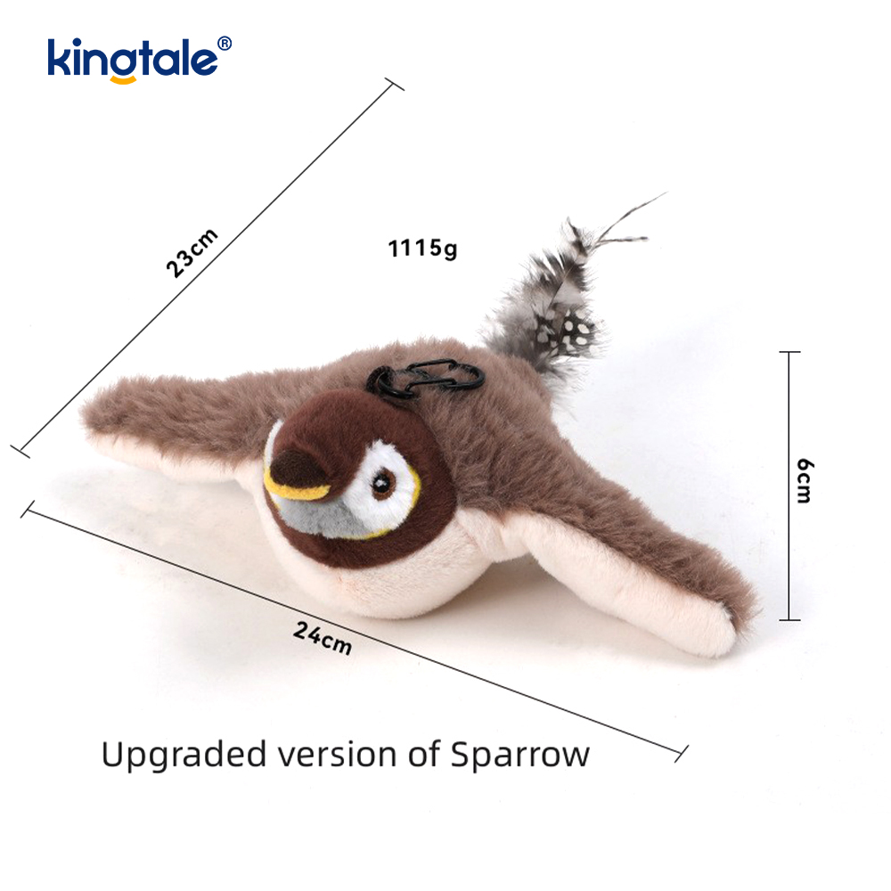 Simulovaná plyšová hračka pre domáce zvieratá Sparrow pre všetky plemená Cat Kicker Catnip Toys Sparrow