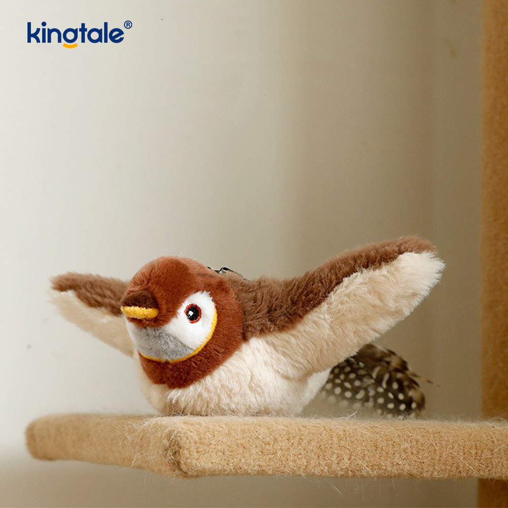 Simulovaná plyšová hračka pre domáce zvieratá Sparrow pre všetky plemená Cat Kicker Catnip Toys Sparrow