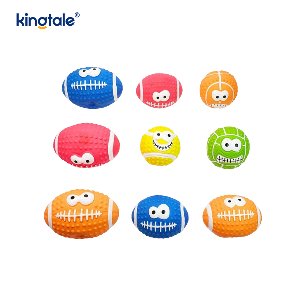 Latexová hračka pre domáce zvieratá, ktorá vytvára zvuk Smiley Face Ball v interiéri a exteriéri