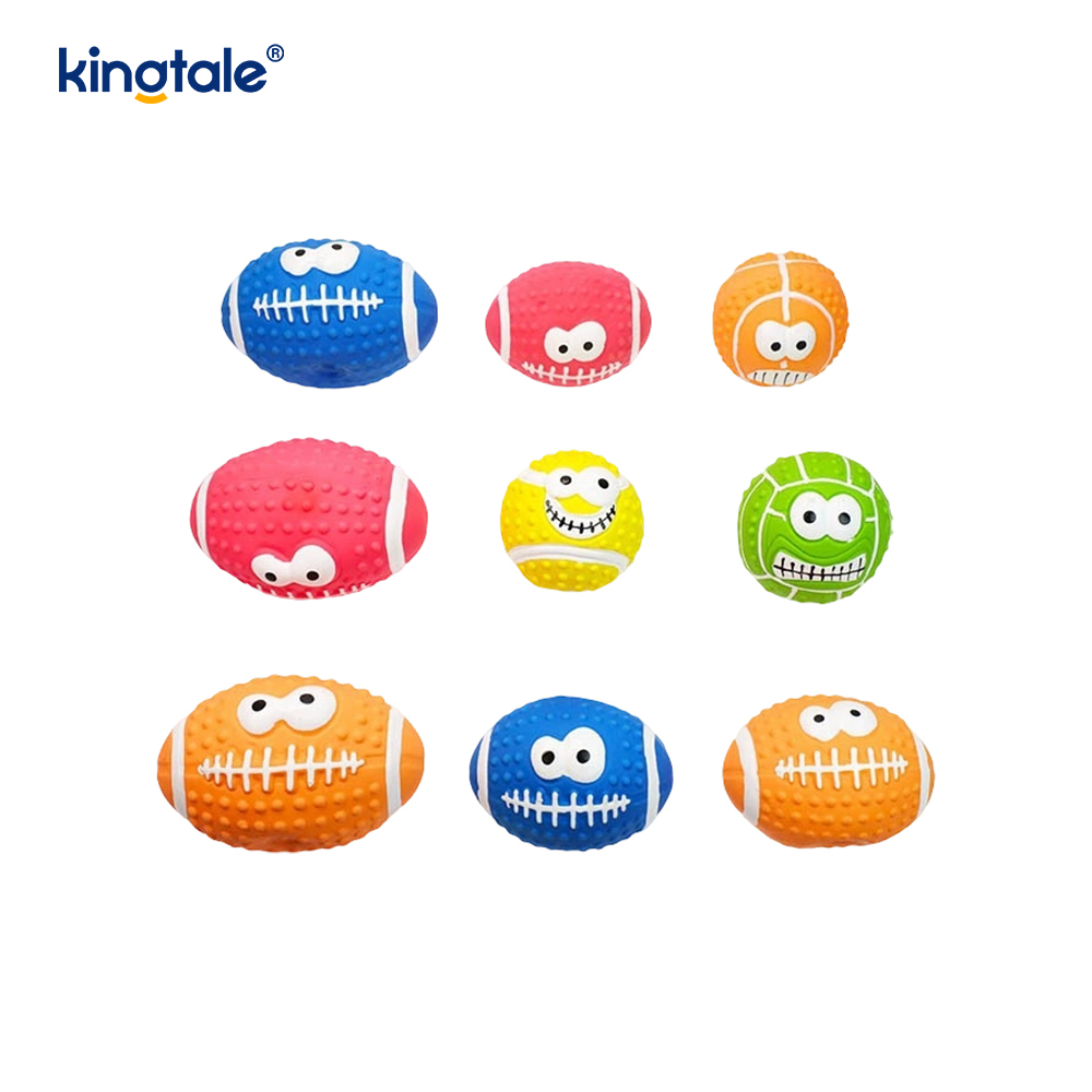 Latexová hračka pre domáce zvieratá, ktorá vytvára zvuk Smiley Face Ball v interiéri a exteriéri