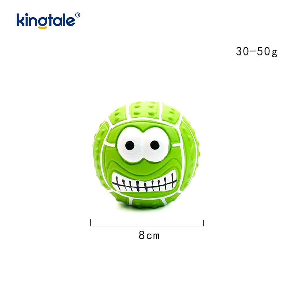 Latexová hračka pre domáce zvieratá, ktorá vytvára zvuk Smiley Face Ball v interiéri a exteriéri
