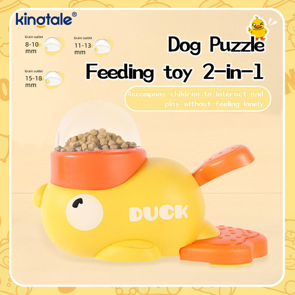 Malá žltá kačička kŕmidlo pre domáce zvieratá Interaktívne hračky pre psov Food Puzzle Pomalé kŕmidlo