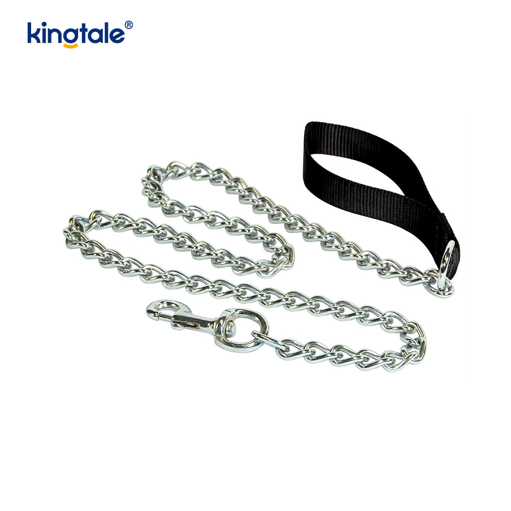 Vlastné kovové reťazové vodítko pre psov s penovou rukoväťou pre psov