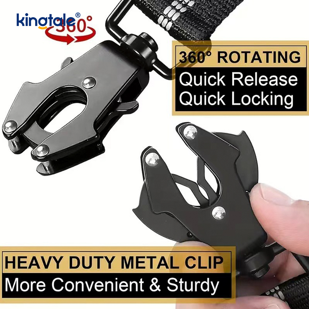 4 In 1 Heavy Duty Dog Lead With Car Seat Belt And Soft Padded Handle