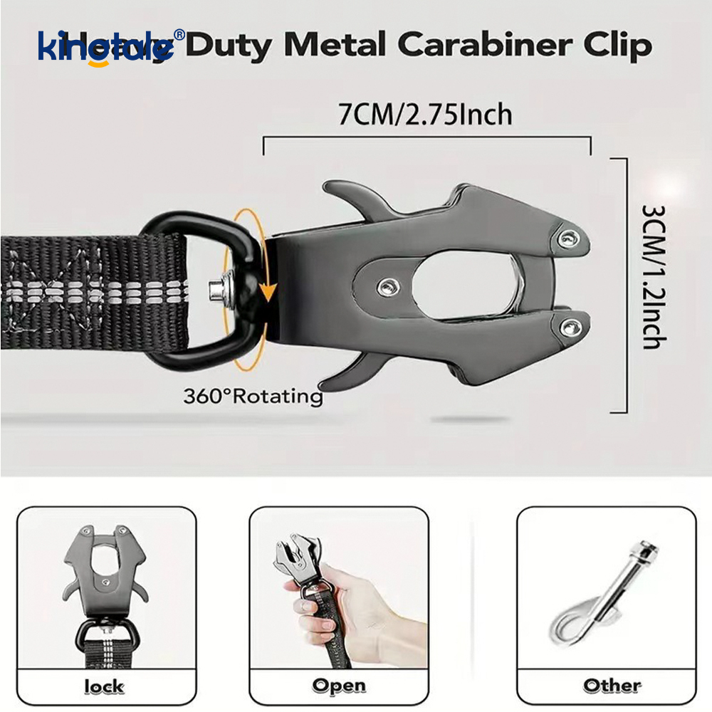 4 In 1 Heavy Duty Dog Lead With Car Seat Belt And Soft Padded Handle