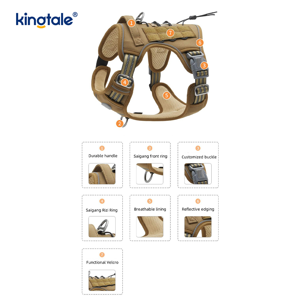 Pevná vesta bez ťahu Nylon Heavy Duty Dog Belt Tréningové postroje Hrudník
